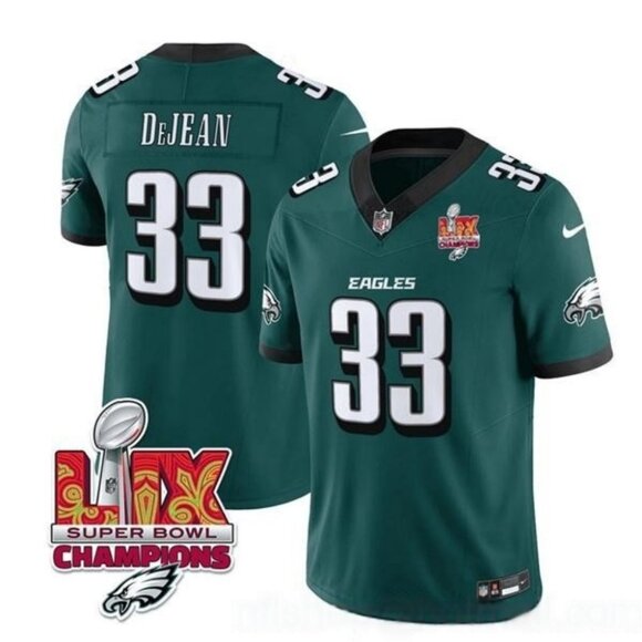 Mens Youths Kids Womens Cooper DeJean Green Super Bowl LIX CH JerseyStitched